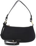 Coccinelle Leder Schultertasche Umh&auml;ngetasche Merveille Mini Bag Noir schwarz