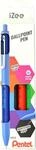 Pentel BX470-4 Kugelschreiber iZee, Druckmechanik, Metallclip, 0, 5 mm Strichst&auml;rke,