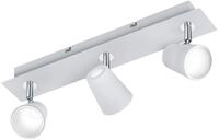 Trio Leuchten LED Deckenleuchten Narcos 873110331, Metall wei&szlig; matt / Chrom, 3 x 6