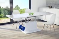 Mazzoni Aston Couchtisch ausziehbar h&ouml;henverstellbar 120/200cm in Wei&szlig;...
