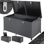 Casaria&reg; Gartenbox XXL Polyrattan Wetterfest 625L UV-best&auml;ndig Griffe Rollen