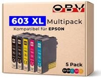 OBV 603XL Multipack 5X kompatible Druckerpatrone als Ersatz f&uuml;r Epson 603 XL