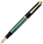 Pelikan F&uuml;llhalter Souver&auml;n 600, Schwarz-Gr&uuml;n, Feder B (breit), hochwertiger