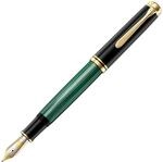 Pelikan F&uuml;llhalter Souver&auml;n 1000, Schwarz-Gr&uuml;n, Feder M (mittel),...