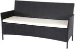 Mendler 3-Sitzer Poly-Rattan Gartenbank Halden, Sitzbank - anthrazit, Kissen...