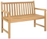 vidaXL Teak Massiv Gartenbank Sitzbank Parkbank Holzbank Massivholzbank Bank