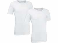 Ragman Herren 2 T-Shirt Doppelpack Bodyfit mit Rundhals, Weiß, XXL