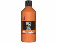 Marabu 12010075013 - Acryl Color orange 500 ml, cremige Acrylfarbe auf Wasserbasis,