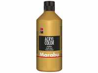 Marabu 12010075084 - Acryl Color gold 500 ml, cremige Acrylfarbe auf Wasserbasis,