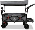 FUXLIFE Strand-Bollerwagen FX-CTB800 Grau &bull; Faltbarer Tansportwagen f&uuml;r...