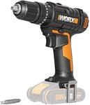 WORX WX370.9 Akku Schlagbohrschrauber 20V - 50Nm, 2-Gang-Getriebe & LED-Licht - zum