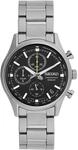 Seiko Herren Analog Quarz Uhr mit Edelstahl Armband SSB419P1, Silber