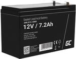 Green Cell AGM 12V 7,2Ah Akku Vlies Batterie VRLA Blei Batterie Bleiakku Ersatzakku