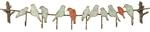 Kare Design Wandgarderobe Bird Party, Gr&uuml;n/Rot, 19x102x6 cm, Garderobenleiste,