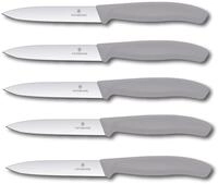 Victorinox | 5-tlg Gem&uuml;semesser Set Swiss Classic Cool Grey/Grau &ndash; 10 cm ohne