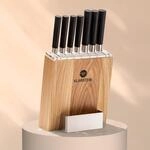 Klarstein Messerblock mit Messer, 7-Teiliges Set mit Block, 7 K&uuml;chenmesser & Holz,