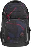 coocazoo Schulrucksack Porter, &bdquo;Lava Lines&rdquo;, schwarz, ergonomischer & anpassbarer