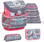 Belmil Mini-Fit Schulranzen Set 4 -teilig (405-33/AG/S) (Horse Aruba Blue)