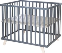 roba 0242ANL245, roba Laufgitter 75 x 100 mit Holzf&uuml;&szlig;en inkl. Einlage 'Greyish
