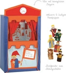 roba 6972, roba Kasperletheater inkl. 6 Handpuppen, Kaspertheater aus Massivholz,