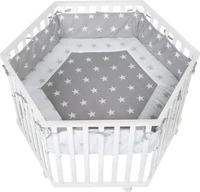 roba 202500WEV190, roba Laufgitter 'Little Stars', 6-eckig, inkl. Schutzeinlage &