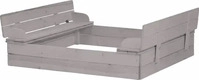 roba 456017GA, roba Sandkasten mit Deckel aufklappbar zu 2 B&auml;nken, Massivholz,