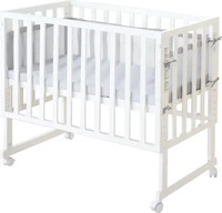 roba 8961WE-8V230, roba Stuben- & Beistellbett 'roba Style' 3 in 1 mit Barriere, Holz