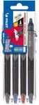 Pilot Pen 2278SG4 - FriXion Point Clicker, Mine F 0.5 mm, 4er Set, rot, blau...