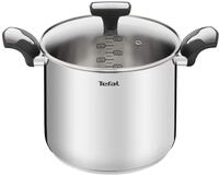 Tefal Emotion Kochtopf, hoch, 22 cm, 6 l, Edelstahl, dicker Boden f&uuml;r gleichm&auml;&szlig;ige