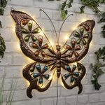 HI LED Solar-Wandlicht LED-Beleuchtung Schmetterling Wanddekoration mit 24 LEDs