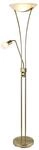 Lindby Stehlampe, Deckenfluter verstellbarer Lesearm Standleuchte Glas Metall...