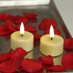 MARELIDA LED Teelichter Echtwachs Teelichter-Set Deluxe Homeart mit realistischer 3D