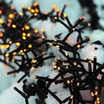 hellum LED Lichterkette au&szlig;en Cluster, 15,98m 800 LED Cluster Lichterkette warmwei&szlig;