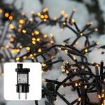 hellum LED Lichterkette au&szlig;en Cluster, 23,98m 1200 LED Cluster Lichterkette