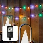 hellum 576788 Bunte LED-Kugel-Lichterkette f&uuml;r au&szlig;en mit 80 Lichtern und 6h-Timer