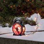 Konstsmide Micro LED Lichterkette mit Kabelaufroller, schwarz-rot, 600