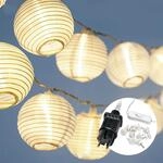CozyHome Lampions Lichterkette au&szlig;en strombetrieben - 20 Lampion LEDs & 7 Meter mit