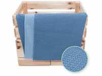 ULLENBOOM ® Babydecke 70x100 cm, in Blau (Made in EU) - Baby Decke...