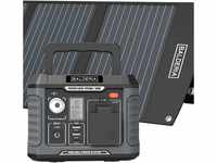 BALDERIA Power Set PS300-120 | Tragbare Powerstation 300W + Solarpanel 120W 