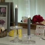 LED Stabkerzen Echtwachskerze Deluxe Homeart Tafelkerzen Dinnerkerzen mit
