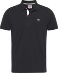 Tommy Jeans Herren Tjm Slim Placket Dm0dm15370 Kurzarm Poloshirts, Schwarz, XS EU