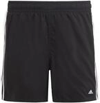 adidas Jungen 3-Stripes Swim Shorts, Black/White, 13-14 Years
