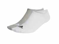 adidas Unisex Thin and Light 3 Pairs Sneaker-Socken, Medium Grey Heather/White/Black,