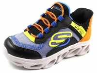 Skechers Flex Glide Sneaker, Blue & Black Synthetic/Multi Trim, 28 EU
