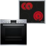 Bosch HND411LR62 Herd-Glaskeramik-Kochfeld-Kombination (herdgesteuert), 59,4 cm