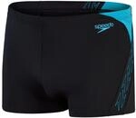 Speedo Herren Hyper Boom Splice I Aquashort, Schwarz/Bolt, 34 EU