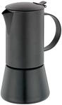 Cilio AIDA Espressokocher 6 Tassen | Edelstahl schwarz, matt | f&uuml;r alle Herdarten,