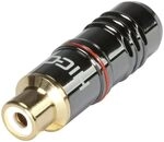 HICON HI-CF08 Cinch Kupplung Kabel Buchse rot RCA Plug | HI-CF08-RED