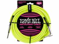 Ernie Ball Instrumentenkabel geflochten, gerade/gewinkelt, 5,49 m, Neon-Gelb