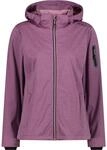 CMP - Leichte Softshell-Melange-Jacke f&uuml;r Damen mit abnehmbarer Kapuze, Pink Fluo